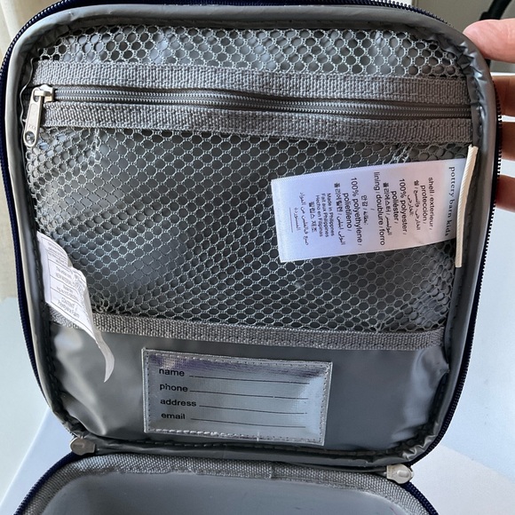 Pottery Barn Kids Navy Dinosaur Skeleton Lunch Box Tote - Picture 10 of 14